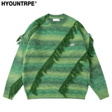 grunge pullover streetwear, modern knitwear, cozy fashion fit, stylish street outfit, modern aesthetic appeal