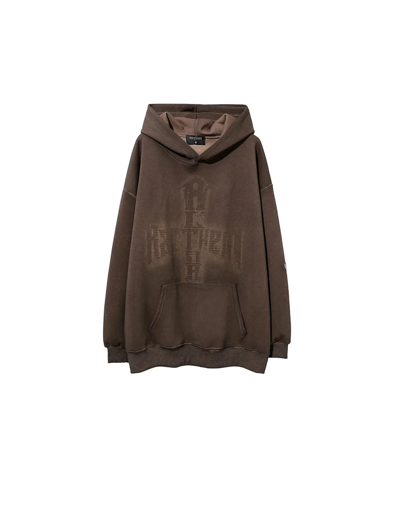 Washed Hoodies Sweatshirts Man Bleached Loose Oversize Casual Autumn W