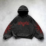Gothic Punk Style Retro Harajuku Y2K Clothing American Hip-hop Street Anime Print Hoodie Men Trendy Casual Oversized Sweatshirt