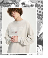 American Ins Personalized Hip-hop Heavy Cotton Round Neck Autumn Winter Sweatshirts for Men and Women Y2K Loose Thickened Tops