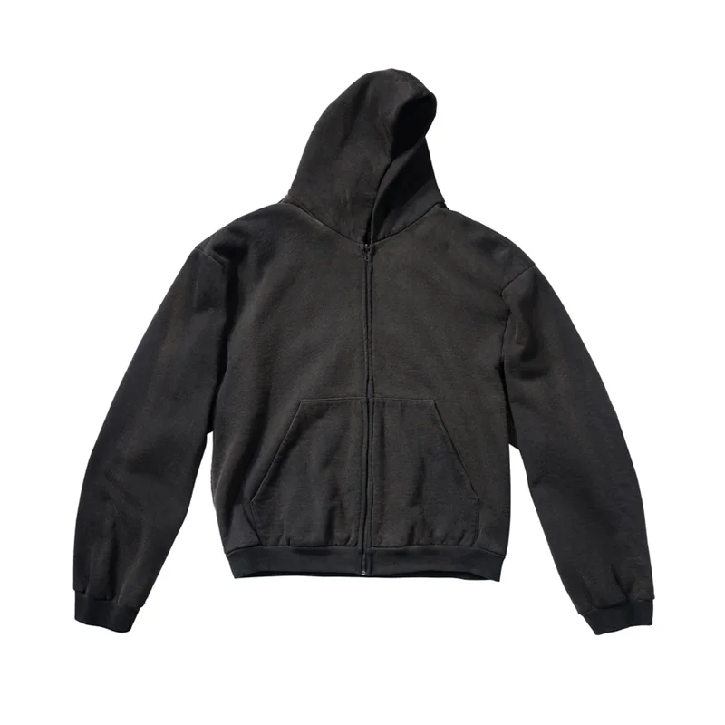 Y2K chrome print featuring greg 2024 new high quality high street trendy brand shoulder padded zipper hoodie