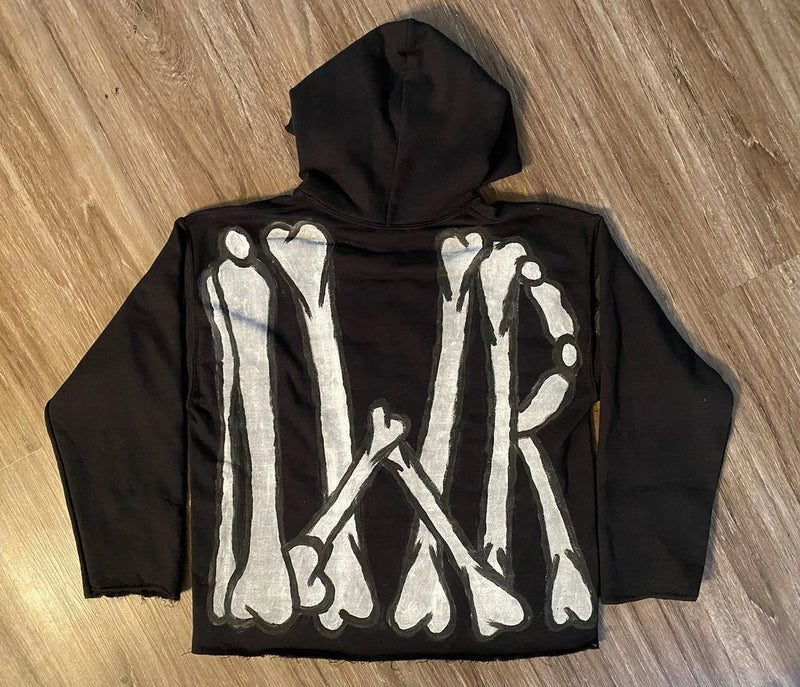 Y2K Womens Clothing Sweatshirt Long Sleeved Pullover Handdrawn Pattern