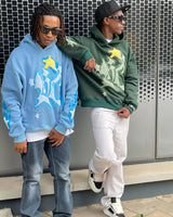 Couples Clothing Top Y2K Super Large Hooded Shirt With Letter Pattern