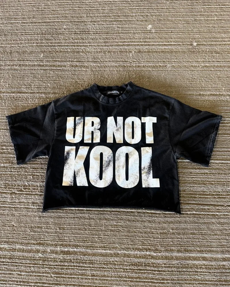 Skatercore Oversized shirt – Pure Cotton Round Neck Letter Printed Oversized T Shirt Tops