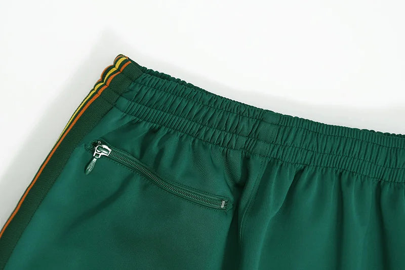 tie xiuhong high quality men woman pants chaopai versatile side edge weaving stripe embroidery loose joggers sweatpants unique joggers style 5072