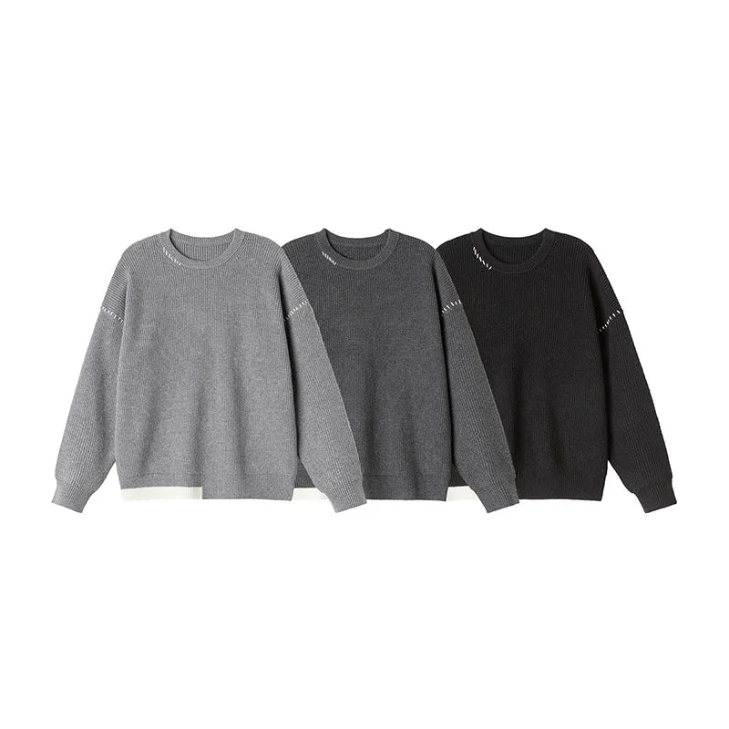 bold fire sweater, layered fit piece, aesthetic soft knit grunge sweater for cozy streetwear