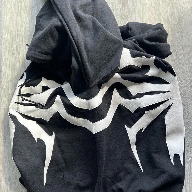 Dystopian city hoodie with futuristic urban appeal