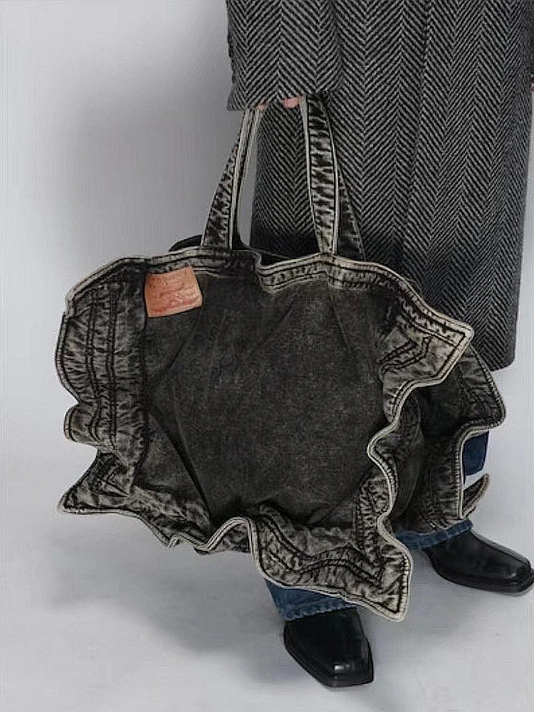 New 2024 Capacity Embroidered Project Messenger Strap Bag Men Women High Quality denimFunctional Shoulder Bags #787