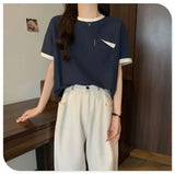 Harajuku Melting smiley – Summer New Fashion Versatile Niche Design Contrasting Color
