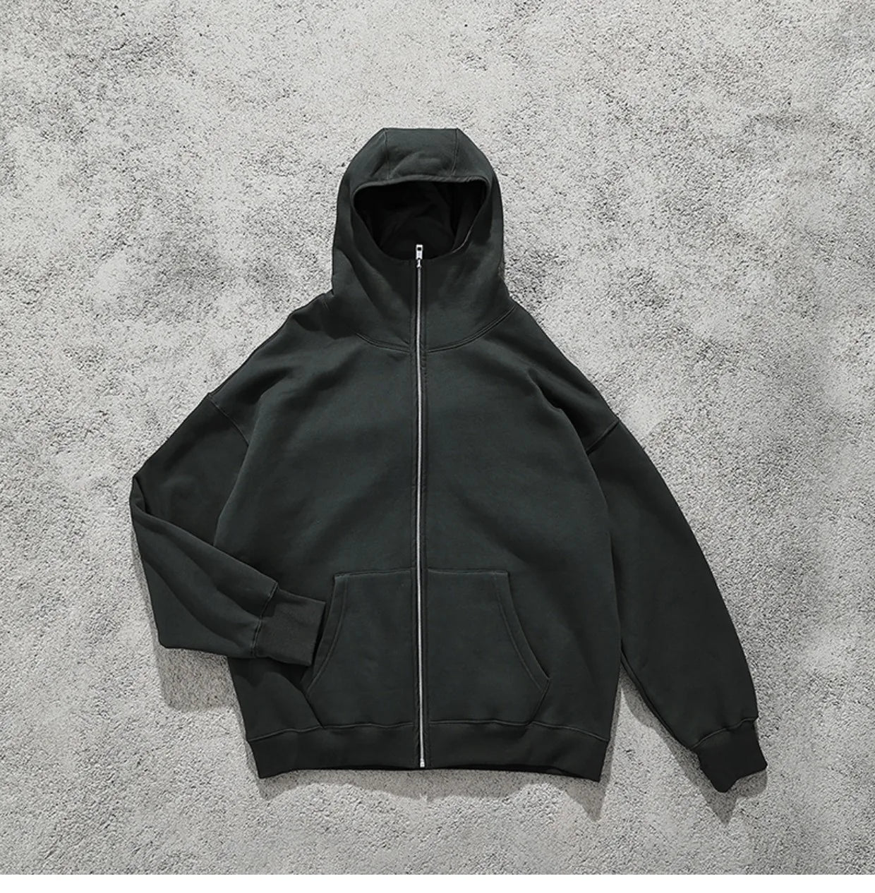 vaporwave chrome print featuring streetwear solid color ninja zipper hoodies mens fleece turtleneck cardigan outdoor oversized hoody plus velvet charge coat
