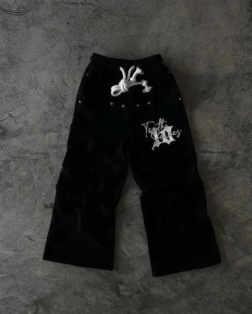 y2k retro camo graphic baggy pants gothic hip hop streetwear sweatpants casual pants womens mens elastic waist jogging trousers unique joggers style 1560