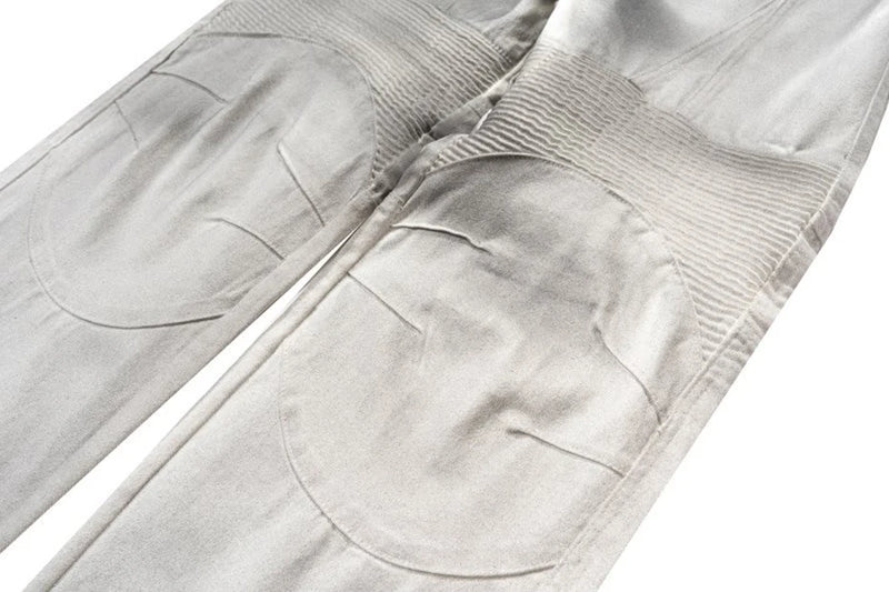 hi street dirty tie dye baggy jeans men pleated loose white straight jeans trousers luxury designer oversized denim pants unique jeans style 537
