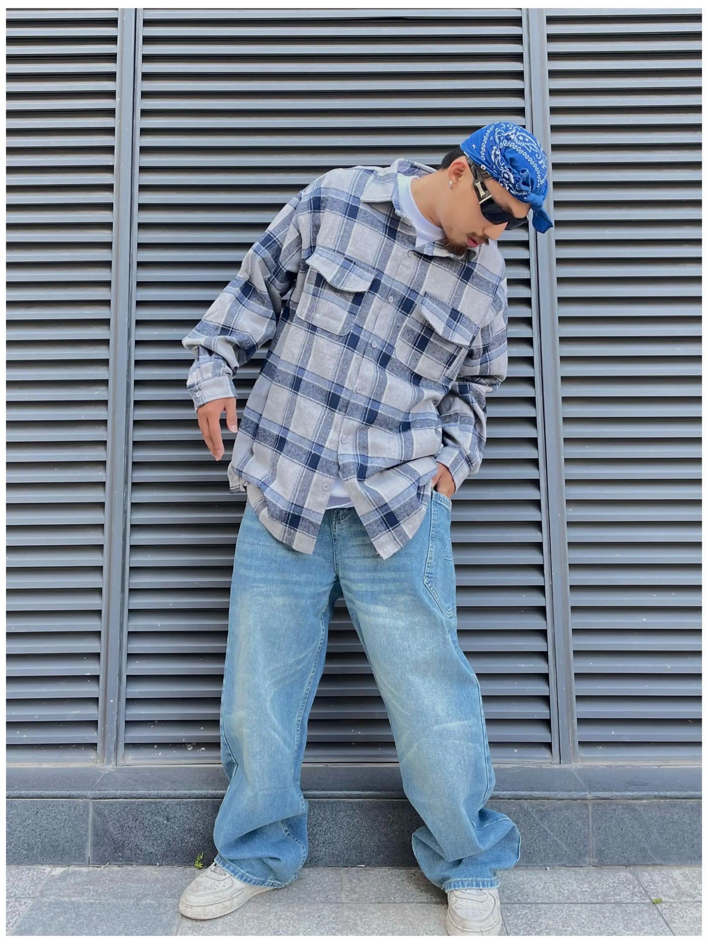 fashion loose streetwear denim jeans pants unisex casual side pocket wide legs jean trousers hip hop joggers mens baggy jeans unique joggers style 1774