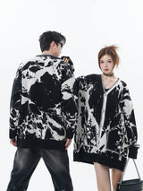 grunge pullover streetwear, modern knitwear, cozy fashion fit, stylish street outfit, modern aesthetic appeal