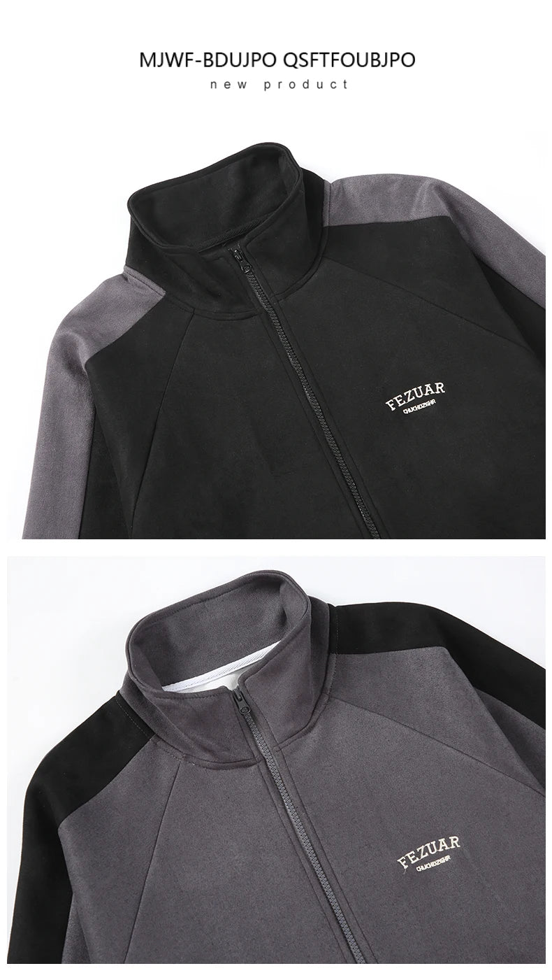 Retro Baseball Jacket for Men Cold Weather Jacket