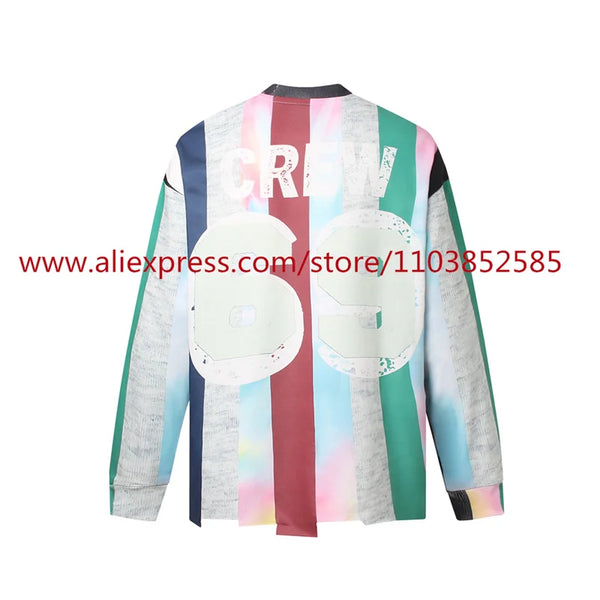 Autumn American Vintage Men's Long sleeved T-shirt with Full Printing Of Letters And Numbers Oversize Base Shirt Trendy Tops
