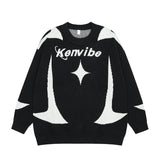 mens streetwear sweater hip hop letter geometry knitted sweater pullover new casual autumn o neck cotton sweater unisex jumpers - anime inspired graphic hoodie, trendy hip hop fashion hoodie, oversized streetwear hoodie