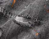 frayed damaged washed black baggy jeans men and women straight streetwear y2k pantalones hombre denim pants oversized cargos military streetwear pants