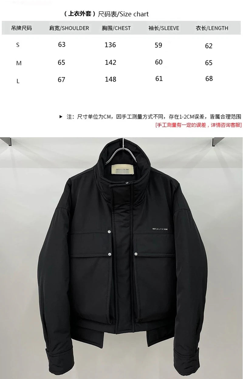 new luxury 2023 men alyx 1017 9sm bomber pockets varsity puffers coats jackets down cotton warm winter thicken 448 nan street - variant style e345b1 for streetwear fashion