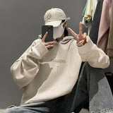 Autumn And Winter New Heavyweight Loose And Thick Hooded Suede Pullove