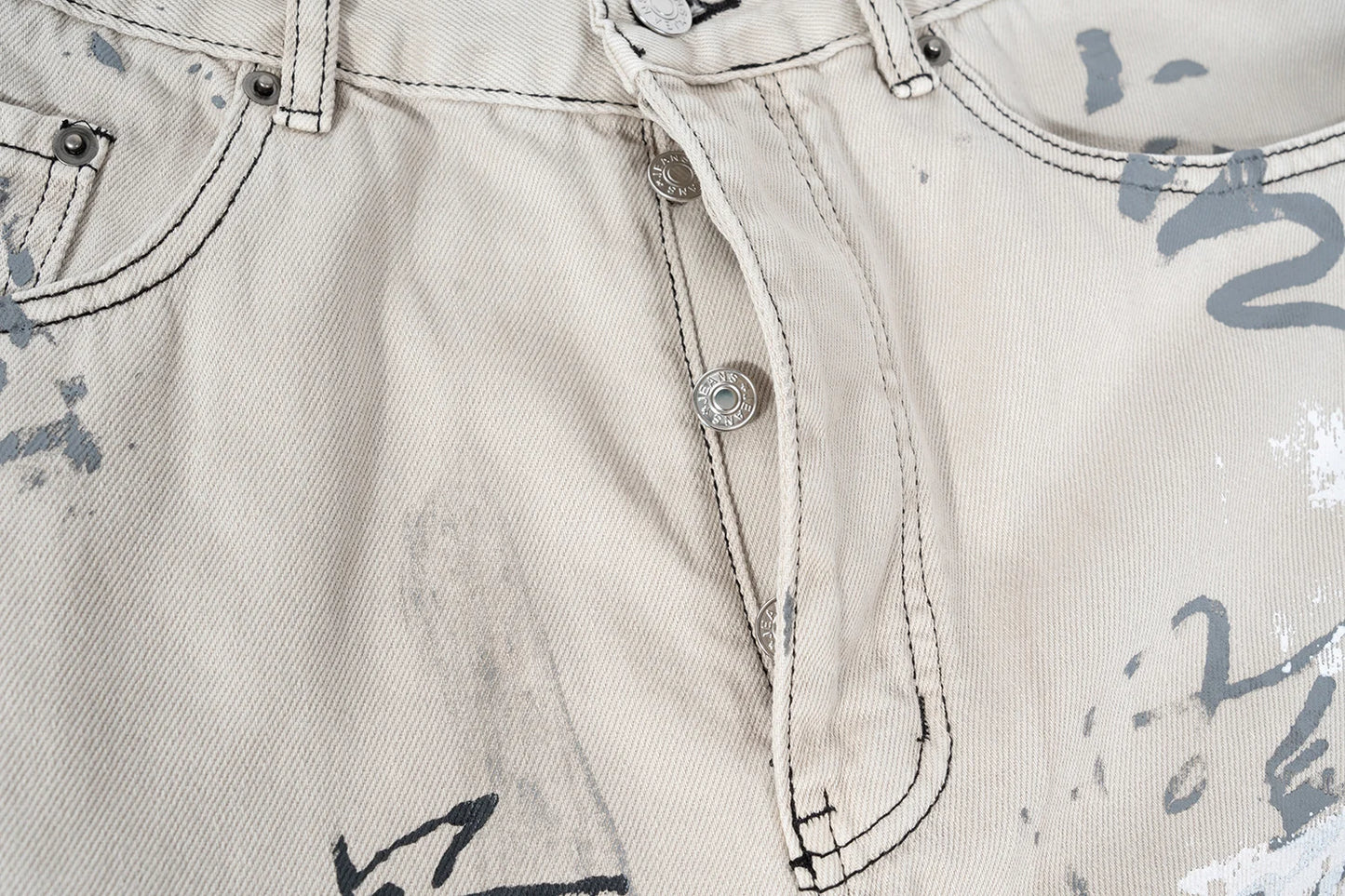 hand painted graffiti washed baggy jeans for men and women y2k streetwear pantalones hombre casual denim trousers oversized unique jeans style 6015
