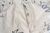 hand painted graffiti washed baggy jeans for men and women y2k streetwear pantalones hombre casual denim trousers oversized unique jeans style 6015