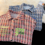 unisex - image graphic quality 4e9547 essential style premium material design streetwear high everyday print american-retro-plaid-jacket-korean-trend-couple-jackets-embroidery-design-unisex-outerwear-loose-plus-size-mens-coat urban wear fit style hop hip oversized fashion casual streetwear design ID b621e