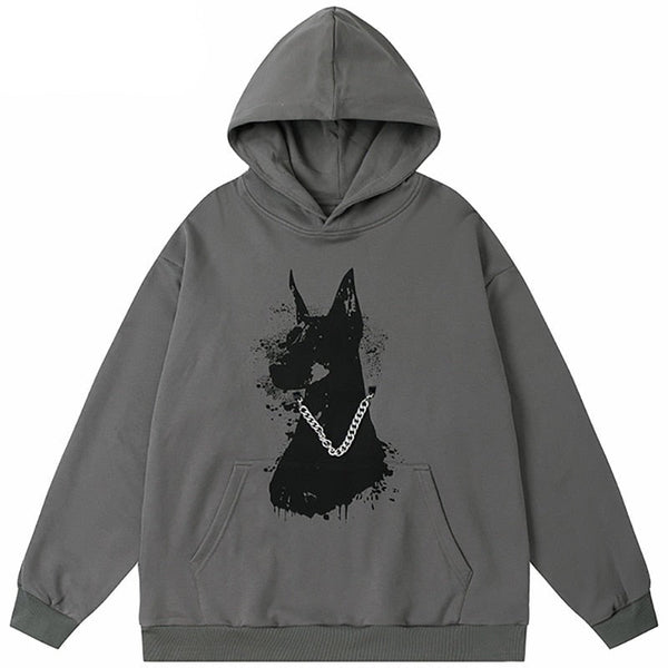 Graphic hoodie for vaporwave grunge gothic looks — vintage premium hoodie | oversized relaxed fit | streetwear vaporwave, grunge, gothic aesthetic | denim material |