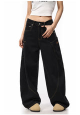 men women streetwear fashion vintage loose casual wide leg denim cargo baggy jeans pants cityboy harem trousers unique cargo style 1400