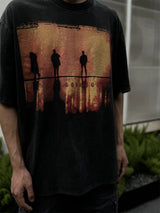 Retro Vintage Summer Rock Band Print Cotton High-Street Casual Loose Tops T-Shirt