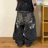american y2k new fashion trend flare jeans women street casual loose low waist slim wide leg pants harajuku joker punk jeans unique jeans style 2826