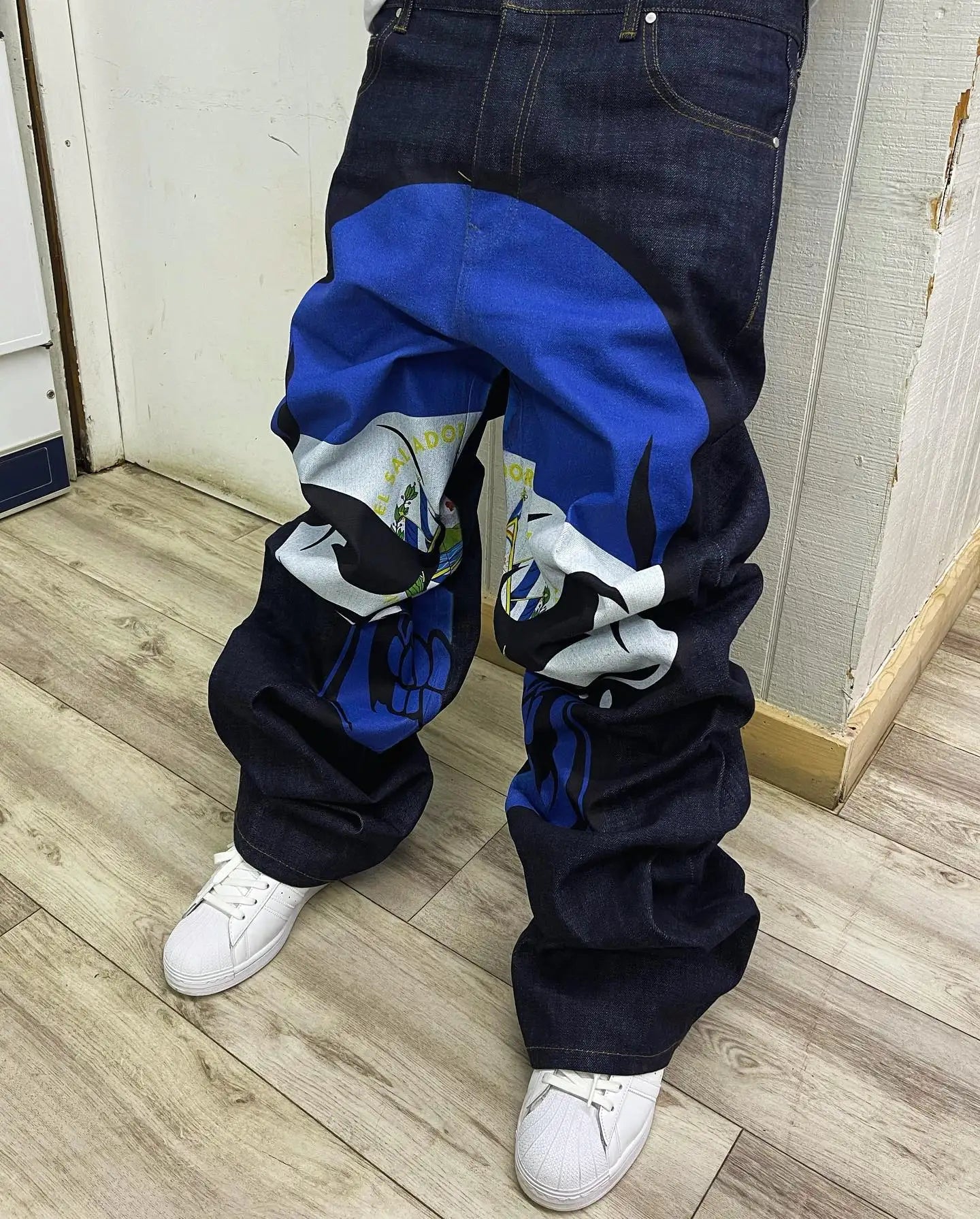 harajuku retro jeans skull print loose slouchy jeans men women y2k pants gothic skateboard pants streetwear hip hop jeans unique jeans style 3153