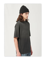 Spring Summer New Products Fried Color Wash Water Gradient Color Loose Short-sleeved Casual Basic Bottoming Round Neck