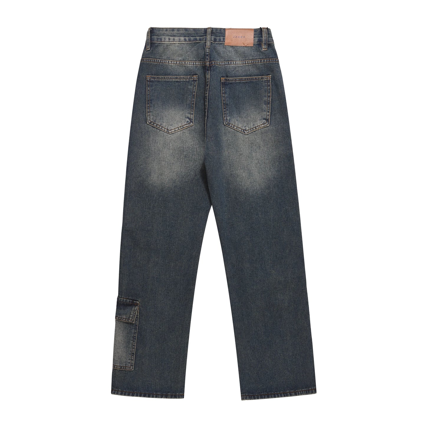 retro washed denim jeans destroyed ripped loose mens biker jeans side pocket fashion streetwear hip hop straight pants joggers unique joggers style 2215
