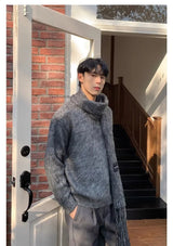 retro flame hoodie, high-street style, oversized streetwear hoodie for men, urban techwear fashion