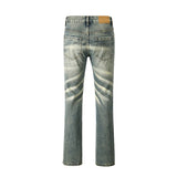 retro striped washed denim jeans flare pants unisex hip hop fashion streetwear harajuku loose straight y2k mens jeans joggers unique joggers style 4392