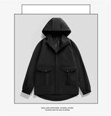 Leather Panel Streetwear Jacket Daily Fit Staple