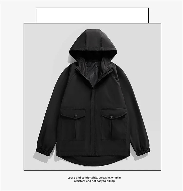 Leather Panel Streetwear Jacket Daily Fit Staple