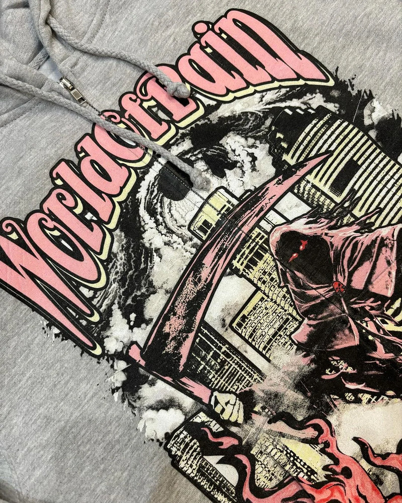 graphic fire pullover hoodie with oversized urban fit, trending menswear style, ideal for men’s fashion and seasonal streetwe
