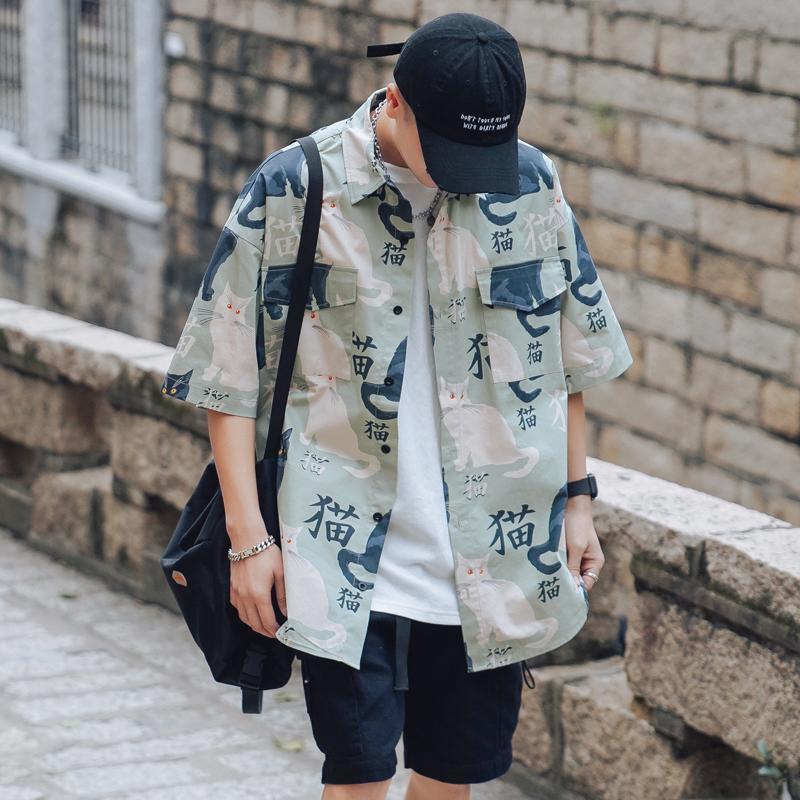 2023 Summer New Light Luxury Fashion Shirt Men Loose Casual Short-sleeved Shirt All-match Boutique Clothing Simple Style