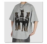 Sadcore Oversized shirt – Harajuku T Shirt Mens 2023 Summer Dog Letter Printed Vintage