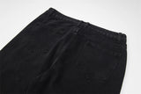detachable button black washed baggy jeans for men straight harajuku ropa hombre loose denim trousers oversized cargo pants unique cargo style 616