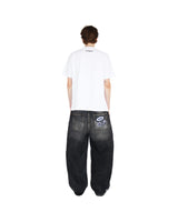 harajuku project womens low rise blue straight 2024 new wide leg pants denim jeans y2k mens vintage baggy trousers streetwear unique jeans style 4863