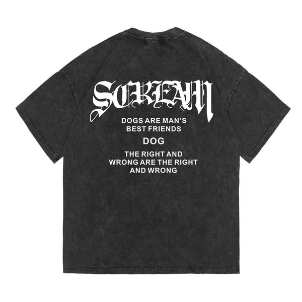 Sadcore T-Shirt – Rainbowtouches Washed T Shirts Men Clothes Oversized – Urban Streetwear for Men & Women