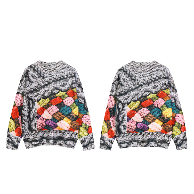 hip hop sweater pullover streetwear harajuku 3d painting knitted sweater retro vintage mens casual cotton pullovers sweaters Y2K vintage urban hoodie, aesthetic street look hoodie, oversized graphic print design
