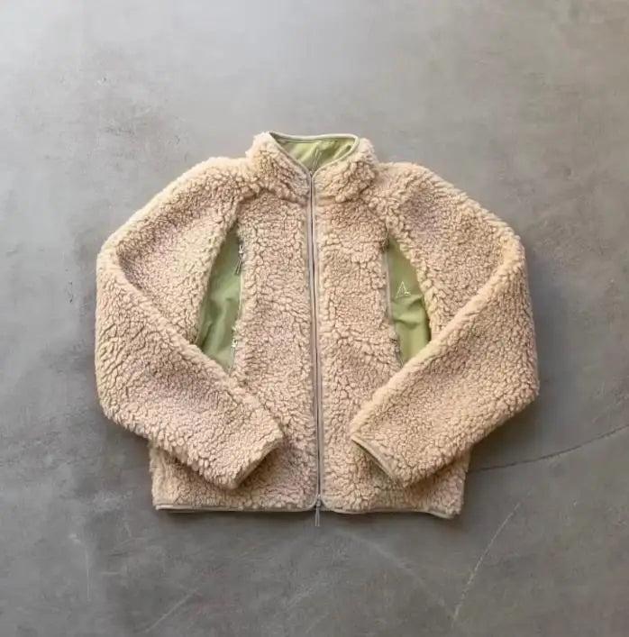new 2023 men khaki rib sleeve hiking fashion high couple baseball coats jackets abstract coat motor pilot winter warm 505 1 s - variant style e08e50 for streetwear fashion