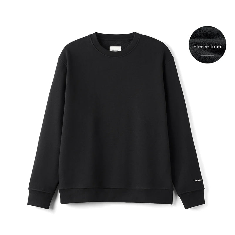 2024 New Autumn And Winter Blue Warm Fleece Fabric Sweatshirt Trendy M