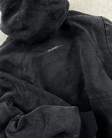 Harajuku Vintage Washed Divin Zip Up Hoodie Y2K Streetwear Goth Hip Ho