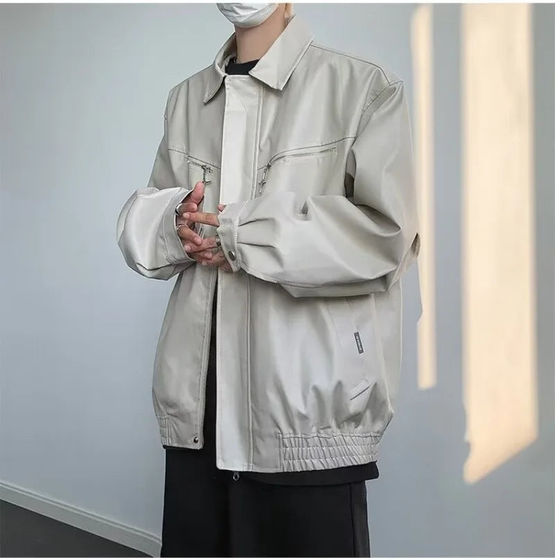 minimalist streetwear jacket, bold fashion piece, aesthetic