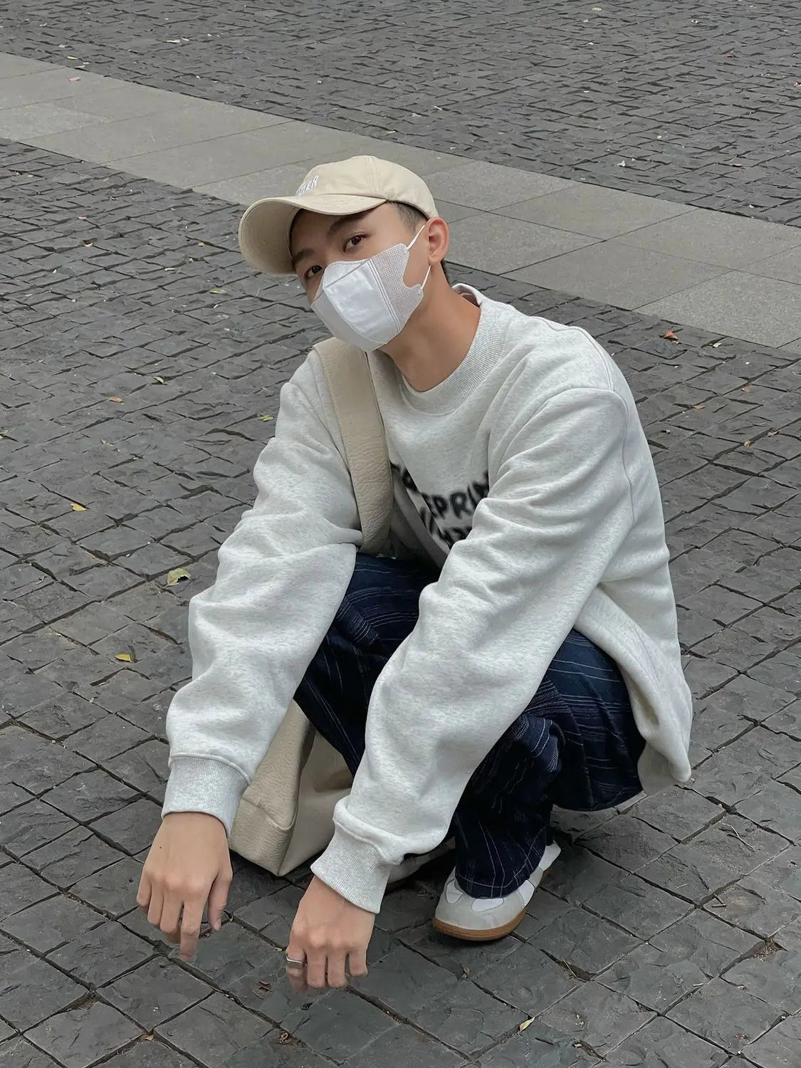Korean Street Half Turtleneck Sweatshirt Men Autumn Winter New Bottoming Shirt